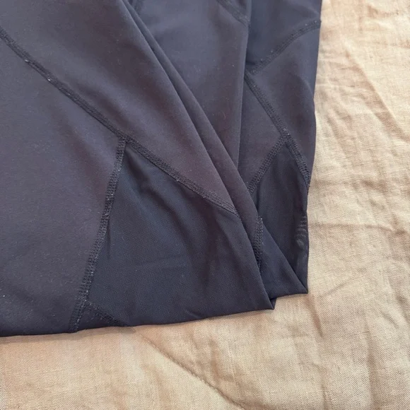 Athleta Black Mesh Crop Leggings Size Small - Picture 4 of 8